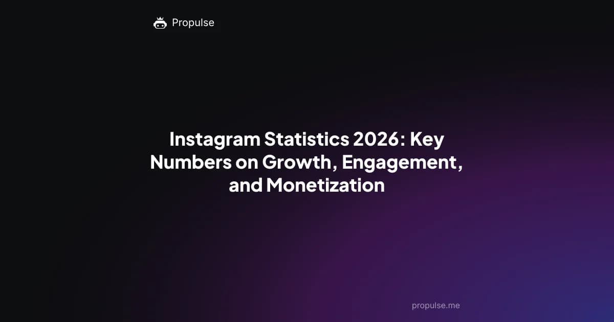 Instagram Statistics 2026: Key Numbers on Growth, Engagement, and Monetization