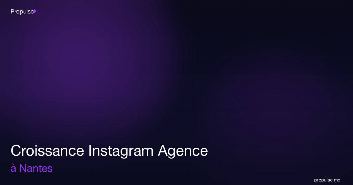 Croissance Instagram Agence à Nantes