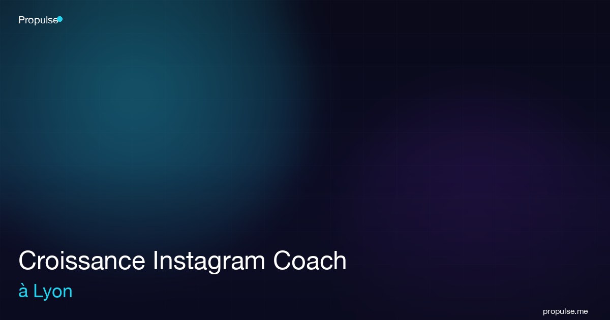 Croissance Instagram Coach à Lyon