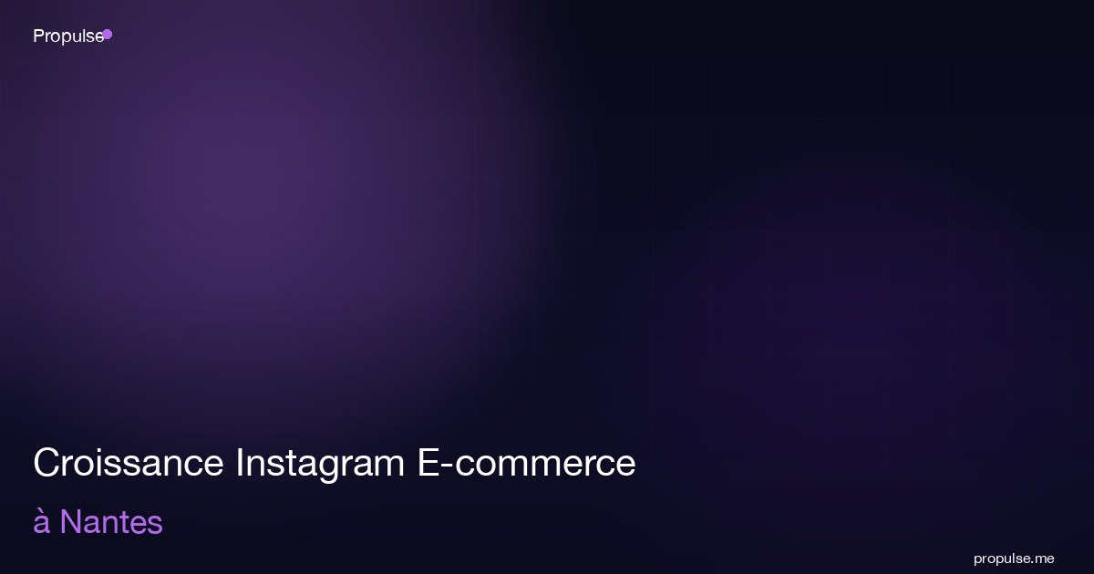 Croissance Instagram E-commerce à Nantes