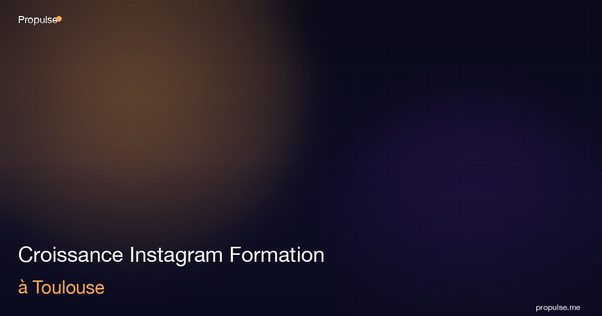 Croissance Instagram Formation à Toulouse
