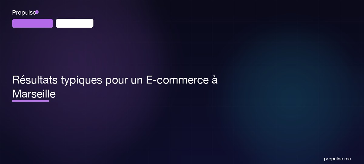 Résultats typiques pour un E-commerce à Marseille
