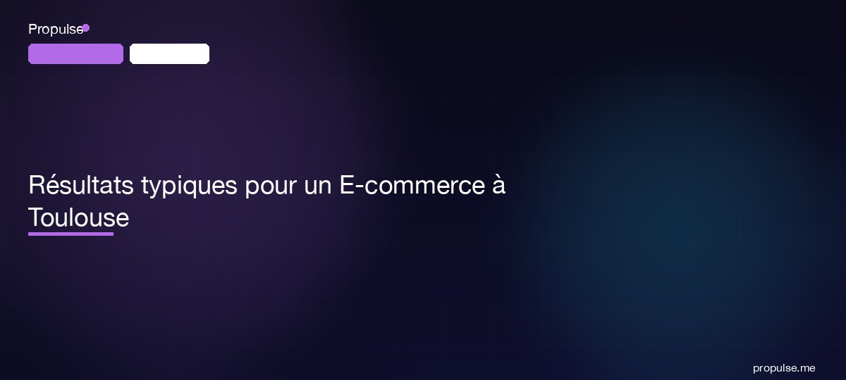 Résultats typiques pour un E-commerce à Toulouse