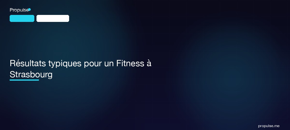 Résultats typiques pour un Fitness à Strasbourg