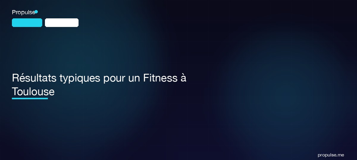 Résultats typiques pour un Fitness à Toulouse