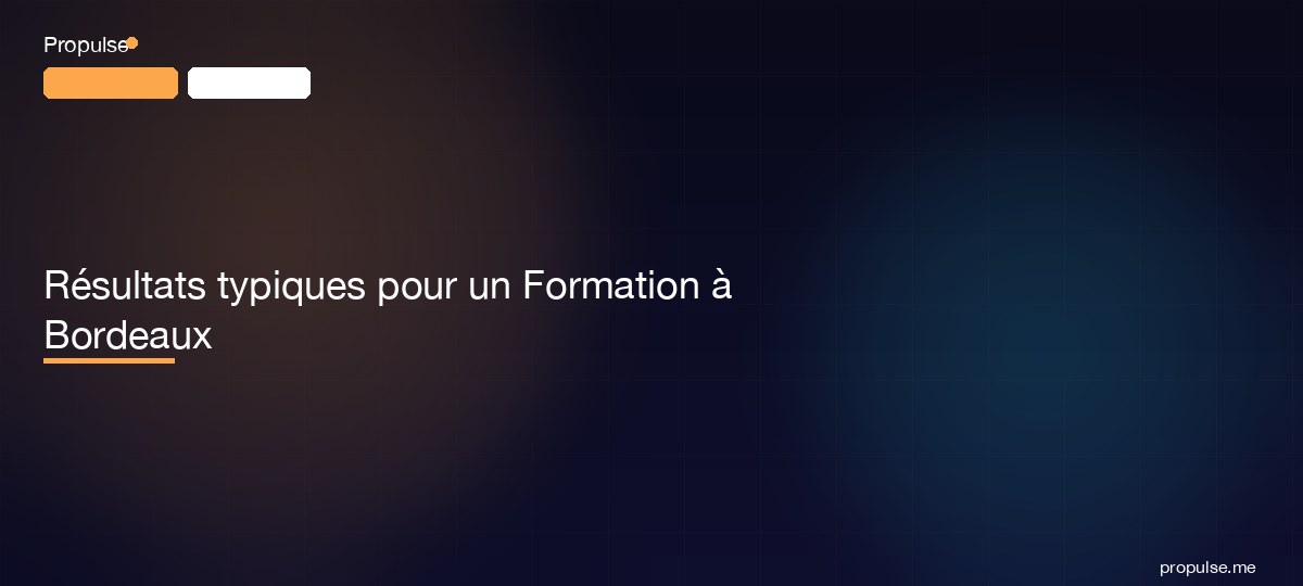 Résultats typiques pour un Formation à Bordeaux