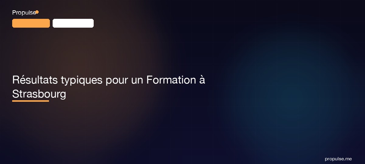 Résultats typiques pour un Formation à Strasbourg