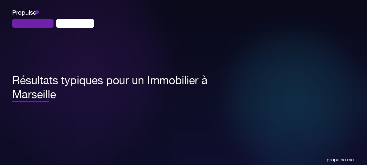 Résultats typiques pour un Immobilier à Marseille
