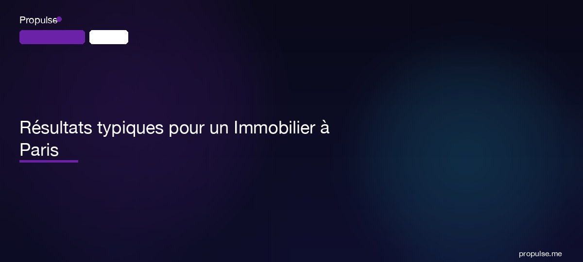 Résultats typiques pour un Immobilier à Paris